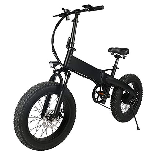 Electric Mountain Bike : HJHJ Folding electric bicycle adult hybrid scooter (48V10AH) 20 inch city motorcycle road bike with lighting mechanical shock absorber front fork / front and rear mechanical disc brakes