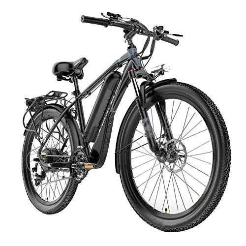 Electric Mountain Bike : HLeoz 26'' Electric Mountain Bike, Electric Bike 48V 13Ah Removable Lithium Battery 21 Speed Gear and Three Working Modes - e Bike for Adults