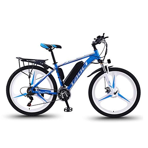 Electric Mountain Bike : HLEZ 26'' Electric Mountain Bike, Electric Bicycle Removable Large Capacity Lithium-Ion Battery 350W 13Ah and 21 Speed Gear and Three Working Modes, Blue A, US