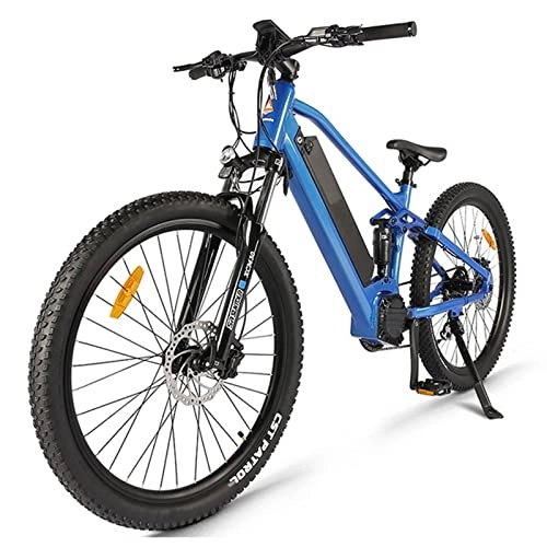 Electric Mountain Bike : HMEI EBike Electric Bicycle for Adults 750W Ebike 27.5" E-bike 34 MPH Adult Electric Mountain Bike, 48V 17.5 Ah Removable Lithium Battery, 8 Speed Gears (Color : Blue)