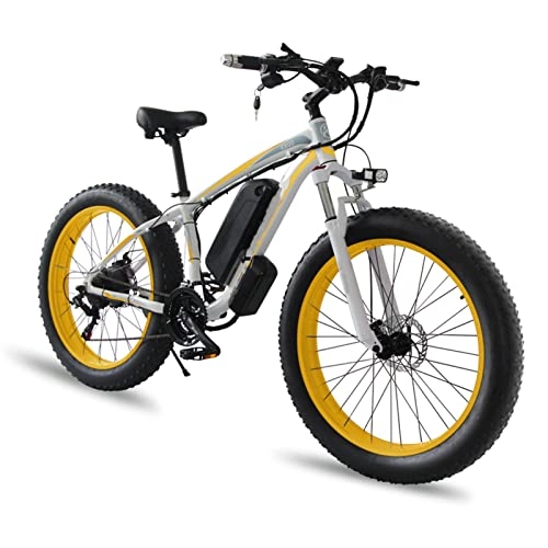 Electric Mountain Bike : HMEI Electric Bikes for Adults 1000W Electric Bikes for Adults 26 Inches Fat Tire Electric Mountain Ebike for Men 48V Motor Electric Snow Bicycle (Color : F, Size : 18AH battery)