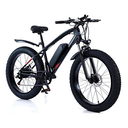 Electric Mountain Bike : HMEI Electric Bikes for Adults Men Mountain Electric Bike for Adults 26 * 4.0 Inch Fat Tire Electric Bicycle 48W 12.5Ah Electric Mountain Electric Bike (Color : 1000W, Number of speeds : 21)
