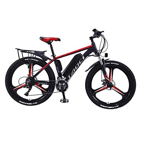 Electric Mountain Bike : Homejuan 26-inch Mountain Electric Bicycle Magnesium Alloy All Terrain 36V 350W 13Ah Removable Lithium-Ion Battery Mountain Ebike Red