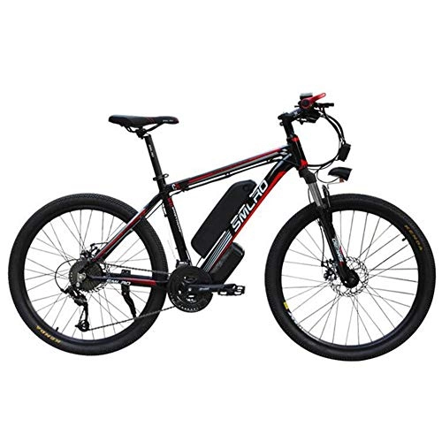 Electric Mountain Bike : HSART 26'' E-Bike 350W Electric Mountain Bike with 48V 10AH Removable Lithium-Ion Battery 32Km / H Max-Speed 3 Working Modes 21-Level Shift Assisted (Black)