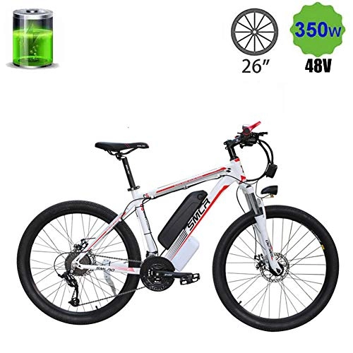 Electric Mountain Bike : HSART 26" Electric Mountain Bicycle E-Bike 350W 48V Removable Large Capacity Lithium-Ion Battery E-MTB 21 Speeds Gear 3 Working Modes