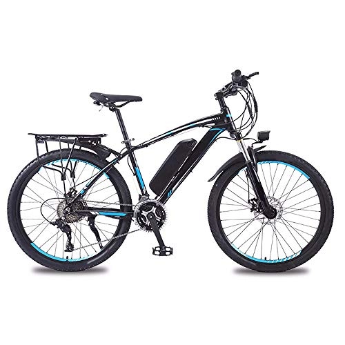 Electric Mountain Bike : HSTD Electric Bike, Urban Commuter Folding E-bike, Disc Brak, Unisex Bicycle, Lithium battery electric, 26 inch tire, 36V, Boost mountain bike Blue