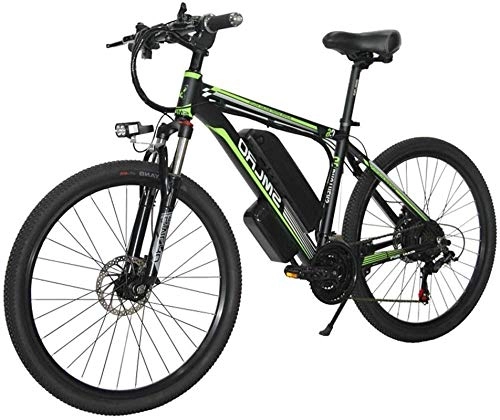 Electric Mountain Bike : HUAQINEI Electric Bikes for Adult Electric Bike Electric Mountain Bike 350W Ebike 26" Electric Bicycle, Adults Ebike with Removable 10 / 15Ah Battery, Professional 27 Speed Gears Ebike for Mens