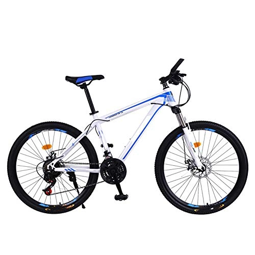 Electric Mountain Bike : HWOEK Adults Mountain Electric Bike, 27 Speed 250W Motor 36V Removable Battery 26" City Commute E-Bike with Rear Seat Dual Disc Brakes Max Speed 25 Km / H, White, 10AH