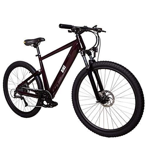 Electric Mountain Bike : HY-WWK Adult Commute Electric Bike, Hide Removable Battery 27.5 inch Mountain E-Bike with Full Suspension 6 Speed Dual Disc Brake