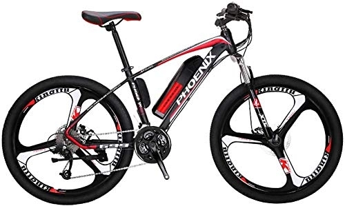 Electric Mountain Bike : HYCy Adult Electric Mountain Bike, 250W Snow Bikes, Removable 36V 10AH Lithium Battery For, 27 Speed Electric Bicycle, 26 Inch Magnesium Alloy Integrated Wheels