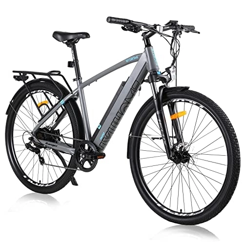 Electric Mountain Bike : Hyuhome Electric Bikes for Adults Men, 29'' Electric Mountain Bike, E Bikes for Men with 36V 12.5Ah Removable Battery and BAFANG Motor (820M, Grey)