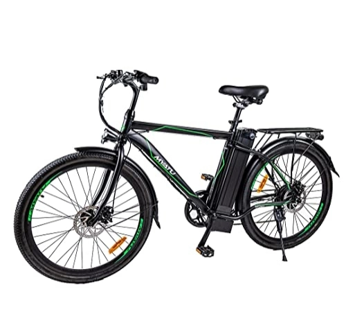 Electric Mountain Bike : Irypulse Men Electric Bike 26” Adult Mountain Bike Urban E-Bike Electric MTB Mountainbike 36V 10Ah With Lithium Removable Battery LCD Display Hydraulic Brakes(Black)