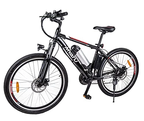 Electric Mountain Bike : Irypulse Men Electric Bike 26” Adult Mountain Bike Urban E-Bike Electric MTB Mountainbike 36V 10Ah With Removable Lithium Battery LCD Display Brakes Hydraulic(Black)
