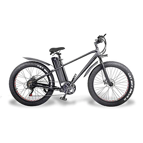 Electric Mountain Bike : JINSUO Electric Bike 750W 48V 15A ebike Mountain Bicycle Fat Tire e bike Adults Meb 26 Inch 21 Speed Aluminum Frame dual Disk brake (Color : 20AH)
