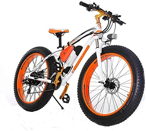 Electric Mountain Bike : June 36 Inch 350W Electric Mountain Bike Adult Folding E Bike Bicycle 7 Speeds With LCD Meter 5-stage SOS Function, Dual Disc Brakes And Suspension Bumpers