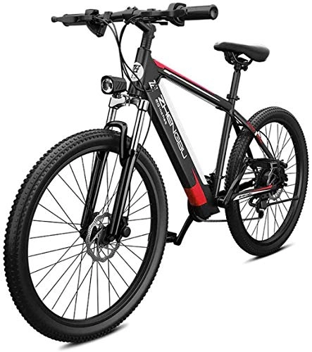 Electric Mountain Bike : JXXU 26" Electric Mountain Bikes for Adult, All Terrain Ebikes E-MTB Magnesium Alloy 400W 48V Removable Lithium-Ion Battery 27 Speeds Bicycle for Men Women (Color : B)