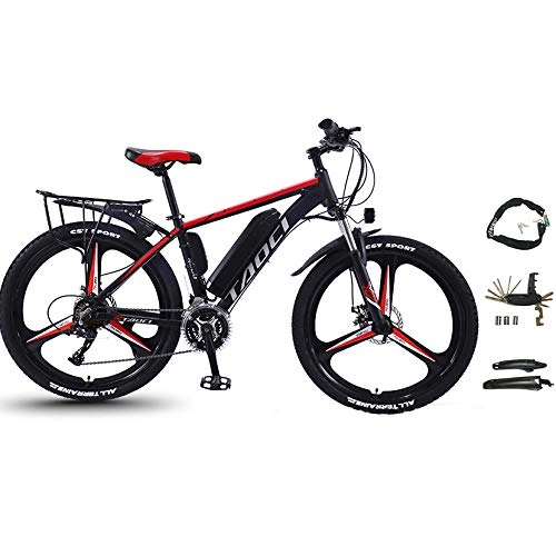 Electric Mountain Bike : KangHan Electric bicycle 350W electric ATV all aluminum alloy frame 21 / 27 speed motor load 130 kg 26 inch tires, 8AH / 50KM
