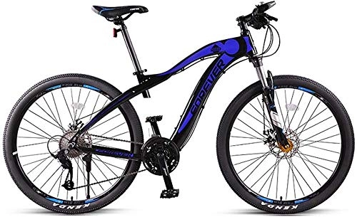 Electric Mountain Bike : KKKLLL Mountain Bike Adult with Variable Speed Off-Road Double Shock Absorption Men and Women Racing City Riding 27 Speed 27.5 Inches
