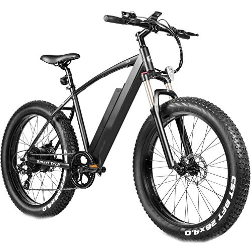 Electric Mountain Bike : KT Mall 4.0 Fat Tire Electric Bicycle 26inch 48V 500W Mountain Snow Electric Bikes for Adults Suspension Shock Absorber Fork Rebound Lock Out 7-Speed Gear Shifts Recharge System