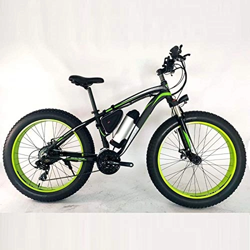 Electric Mountain Bike : KUSAZ Electric bicycle 36V lithium battery electric mountain beach bicycle-dark green