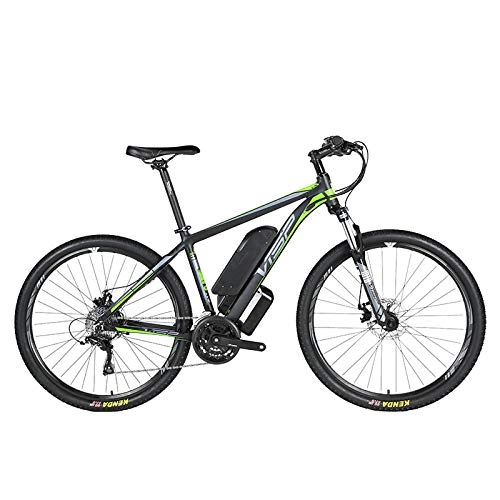 Electric Mountain Bike : KUSAZ Electric mountain bike, 250W electric bike, equipped with detachable 36V / 10AH lithium ion battery, lockable front fork, for outdoor cycling travel exercise-dark green_29 inch*17 inch