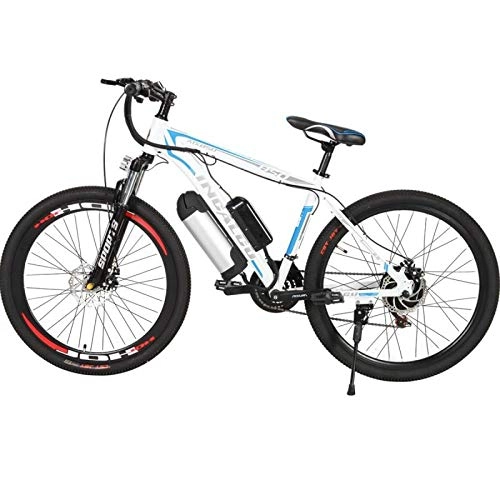 Electric Mountain Bike : KUSAZ Electric mountain bike 36v 26 inch aluminum alloy adult battery car-white