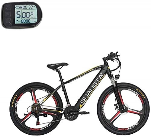 Electric Mountain Bike : LAMTON 26 Inch Adult Electric Mountain Bike, 48V Lithium Battery, Aluminum Alloy Offroad Electric Bicycle, 21 Speed Magnesium Alloy Wheels (Color : A, Size : 60KM)