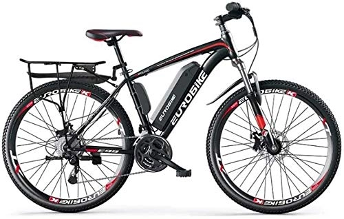 Electric Mountain Bike : LAMTON Adult 26 Inch Electric Mountain Bike, 36V Lithium Battery, 27 Speed High-Carbon Steel Offroad Electric Bicycle (Color : A, Size : 35KM)