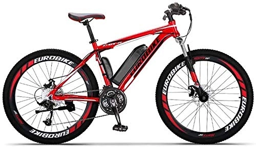 Electric Mountain Bike : LAMTON Adult Electric Mountain Bike, 36V Lithium Battery, Aerospace Aluminum Alloy 27 Speed Electric Bicycle 26 Inch Wheels (Color : A, Size : 60KM)