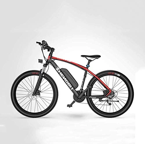 Electric Mountain Bike : LAMTON Adult Electric Mountain Bike, 48V Lithium Battery, Aviation High-Strength Aluminum Alloy Offroad Electric Bicycle, 27 Speed 26 Inch Wheels (Color : A)