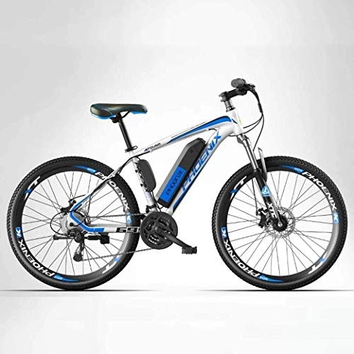 Electric Mountain Bike : LAMTON Electric Bike, 26" Mountain Bike for Adult, All Terrain 27-speed Bicycles, 50KM Pure Battery Mileage Detachable Lithium Ion Battery, Smart Mountain Ebike for Adult