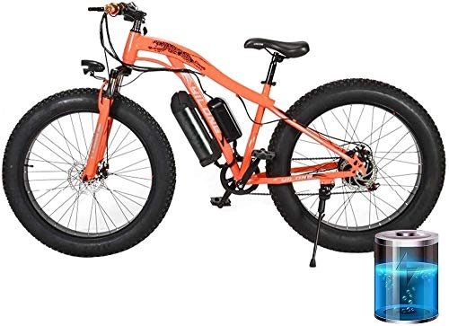 Electric Mountain Bike : LAZNG Electric mountain bike Carbon steel frame Electric assisted snowmobile 36V250W Front fork damping system Front and rear double disc brakes LED headlights