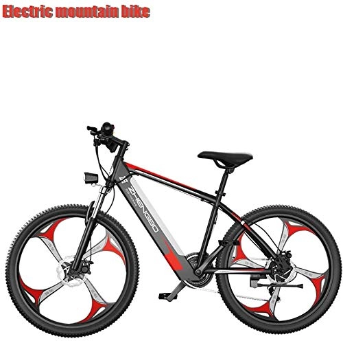 Electric Mountain Bike : LBYLYH Adult Mens Electric Mountain Bike, 48V 10AH lithium battery, 400W Student Electric bikes, 27 speed electric snow, 26 inches magnesium alloy wheels, B