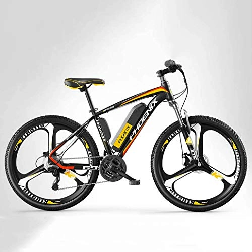 Electric Mountain Bike : LBYLYH Adults 26 inch mountain Men electric bike, 27 speed off-road electric bicycle, 250W electric bikes, 36V lithium battery, magnesium alloy, B, 10AH