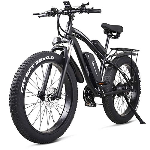 Electric Mountain Bike : LHSUNTA Andlectric Bike, 48V 1000W Andlectric Mountain Bike, 4.0 Fat Tire Bicycle, Beach And-bike Electric For Unisex