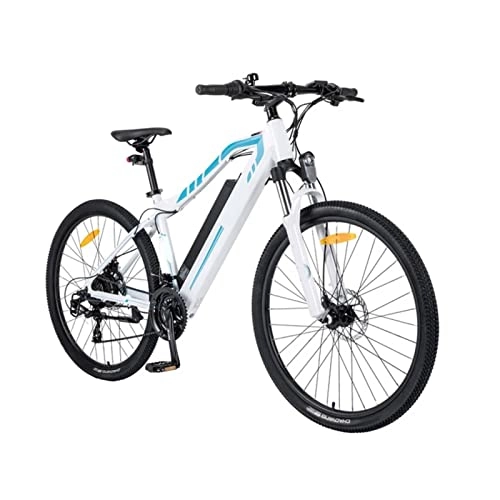 Electric Mountain Bike : Liu 250W Adult Folding Electric Bike 25km / H, Mountain Electric Bicycle 27.5inch, 48V 12.5Ah Battery Electric Bicycle (Color : White)