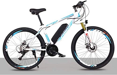 Electric Mountain Bike : LLYU Adults 26" Electric Bicycle for Man Women High Speed Brushless Gear Motor 21-Speed Gear All-terrain mountain bike (Color : White)