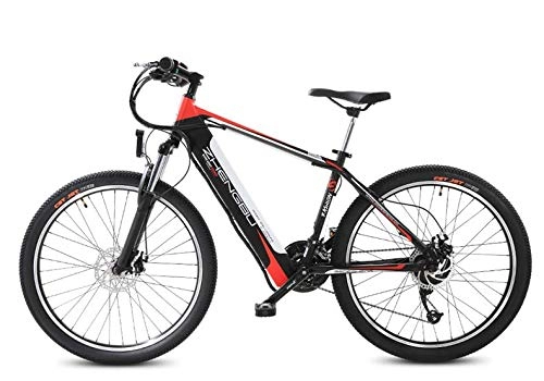 Electric Mountain Bike : LOO LA Electric Bicycle 26 inch Mountain Bike Folding Electric city Bike for Adult 240w 48v 10ah Lithium Battery 27 Speed Three Modes, Red