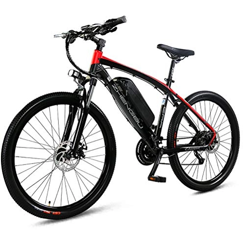 Electric Mountain Bike : LOO LA Electric mountain bike, 26-inch hybrid bicycle / (48V10Ah) 27 speed power system Power off brake + disc brake system e bike for Adults Three Working Modes
