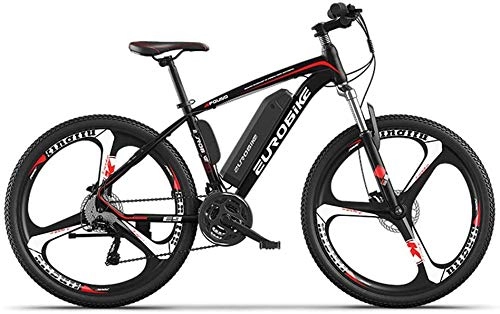 Electric Mountain Bike : LRXG 250W Electric Bike 26" Adults Electric Bicycle / Electric Mountain Bike, 36 / 48V Ebike With Removable 8Ah Battery, Professional 27 Speed Gears Aluminum Alloy(Color:Black)