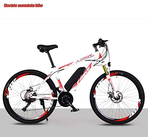 Electric Mountain Bike : LUO Beach Snow Bicycle, Adult 26Inch Mountain Bike, 21 Speed Bicycle, City Road Bikes, 36V 8Ah Lithium Battery, D, C, Flagship