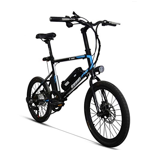 Electric Mountain Bike : Lvbeis Adults Electric Mountain Bike Portable Bicycle Speed Up To 20 KM / h EBike Pedal Assist With Throttle, blue