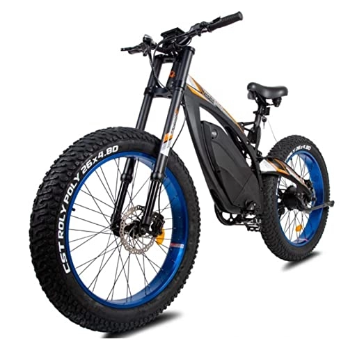 Electric Mountain Bike : LWL Electric Bike for Adults Super Power 48V 1000W Full Suspension High Speed Off Road 26 inches fat tire Mountain E Bike