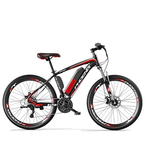 Electric Mountain Bike : LYRWISHLY 26.5 Inch Electric Bicycle 250W Mountain Bike 36V Waterproof And Dustproof Lithium-ion Battery For Outdoor Cycling Travel Work Out (Color : Red)