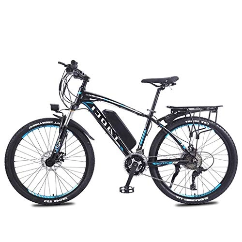 Electric Mountain Bike : LYRWISHLY 26" Electric Mountain Bike For Adults, 350W E-bike With 36V 13Ah Lithium-Ion Battery For Adults, Professional 27 Speed Transmission Gears (Color : Black)