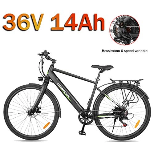Electric Mountain Bike : LYRWISHLY 26'' Electric Mountain Bike Removable Large Capacity Lithium-Ion Battery 36V 14Ah, Electric Bike 26 Speed Gear Three Working Modes (Color : Black)