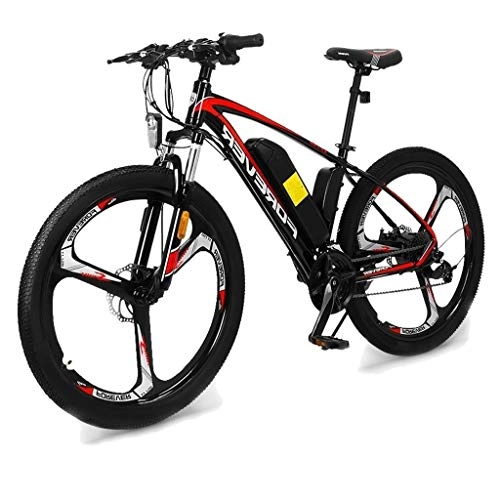 Electric Mountain Bike : LYRWISHLY Adult Electric Bikes, High Carbon Steel Ebikes Bicycles All Terrain, 26" 36V 12Ah Removable Lithium-Ion Battery Mountain Ebike For Mens (Size : Integratedwheel 8Ah)