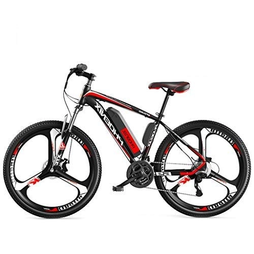 Electric Mountain Bike : LYRWISHLY Electric Bikes For Adult, Mens Mountain Bike, High Steel Carbon Ebikes Bicycles All Terrain, 26" 36V 250W Removable Lithium-Ion Battery Bicycle Ebike (Color : Red)