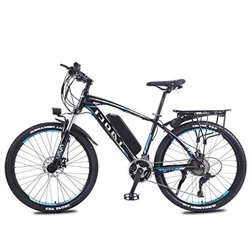 Electric Mountain Bike : LZMXMYS electric bike, Adults 26 Inch Wheel Electric Bike Aluminum Alloy 36V 13AH Lithium Battery Mountain Cycling Bicycle (Color : Black)