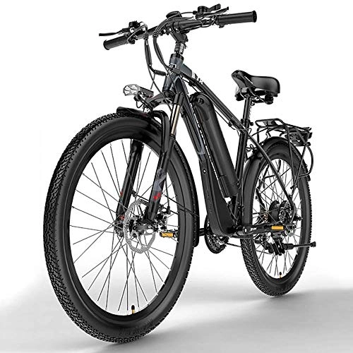 Electric Mountain Bike : LZMXMYS electric bike, Electric Mountain Bike, Electric Bicycle 48V13Ah Lithium Battery 26 Inch Male And Female New National Standard 400W High-speed Mountain Electric Vehicle Off-road Car